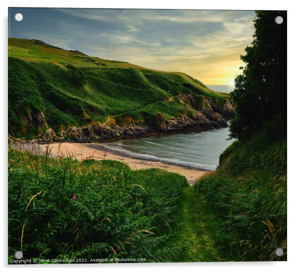 Scotlands Secret Seaside Haven Acrylic by Janet Carmichael