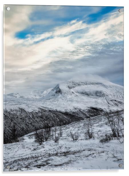 Majestic Tromsdalstinden Acrylic by Janet Carmichael