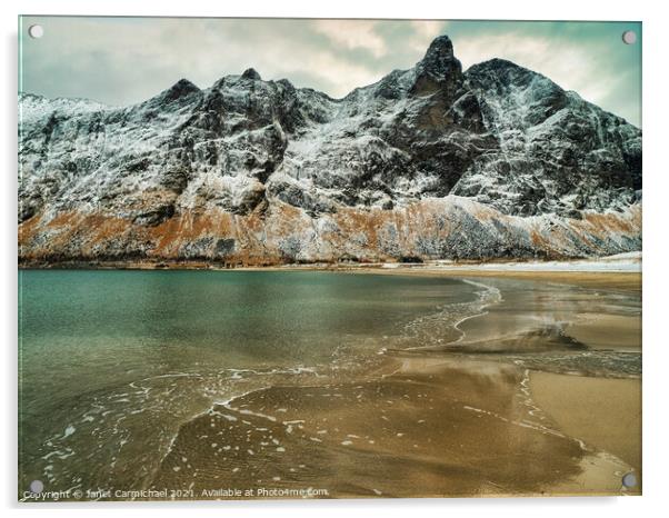 Ersfjord Beach, Senja - Norway Acrylic by Janet Carmichael