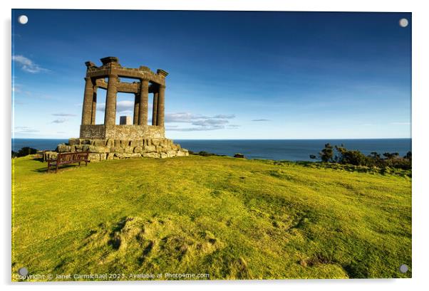Remembrance on Scotland's Dramatic Coastline Acrylic by Janet Carmichael