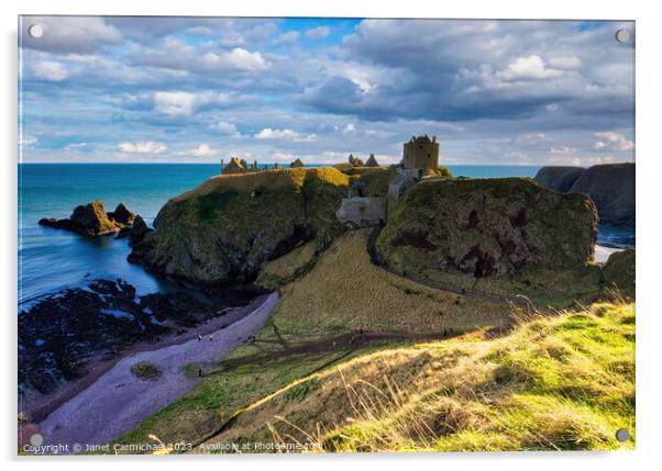 The Mighty Ruins of Dunnottar Castle Acrylic by Janet Carmichael