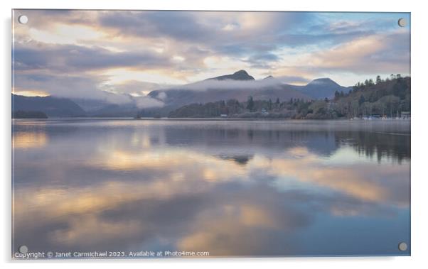 Catbells Summit Appears! Acrylic by Janet Carmichael