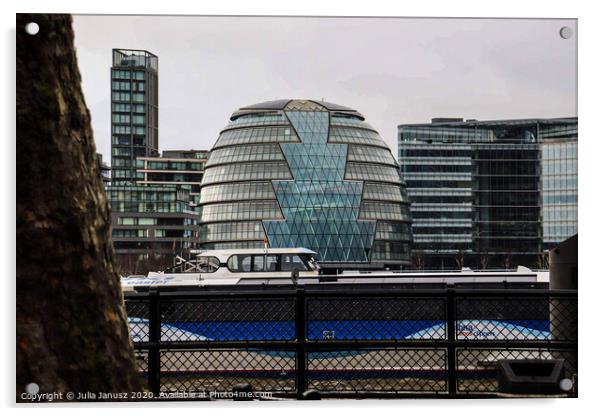 London buildings  Acrylic by Julia Janusz