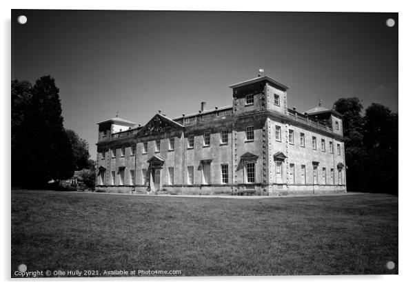 Lydiard House in Black and white  Acrylic by Ollie Hully