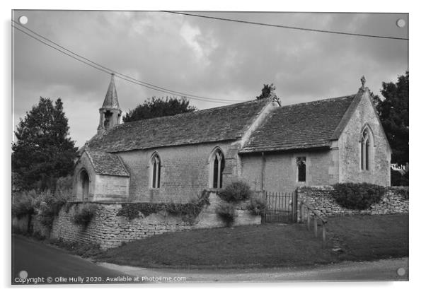 Corston church near Malmesbury Wiltshire Acrylic by Ollie Hully