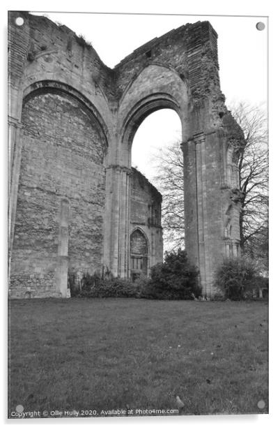 Malmesbury abbey ruins  Acrylic by Ollie Hully