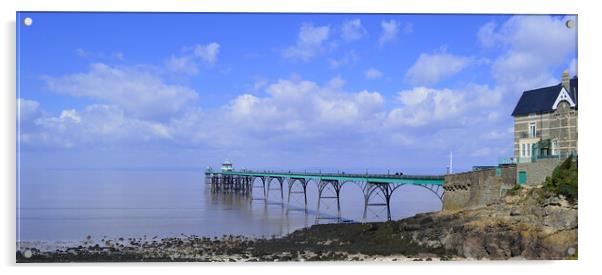 Clevedon pier Acrylic by Ollie Hully