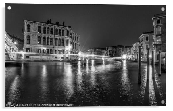 Venice at night Acrylic by Matt Hill