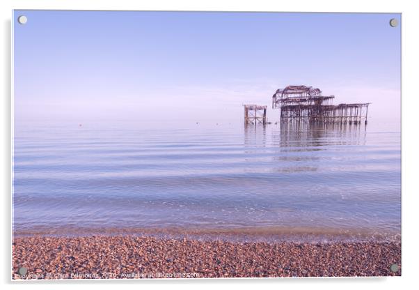 The West Pier at Brighton Acrylic by Clare Edmonds