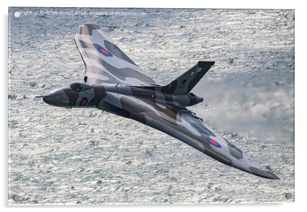 The Mighty Vulcan XH558 Acrylic by MARTIN WOOD