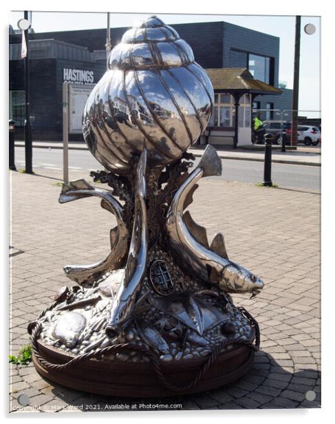 Hastings Winkle Sculpture Acrylic by Mark Ward