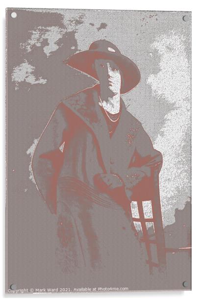 1920's Lady with a Twist Acrylic by Mark Ward