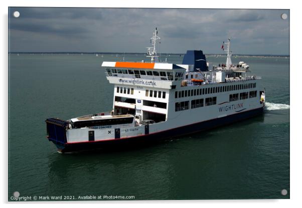 The Isle of Wight Ferry Acrylic by Mark Ward