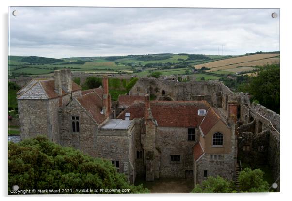 Carisbrooke Castle. Isle of Wight. Acrylic by Mark Ward