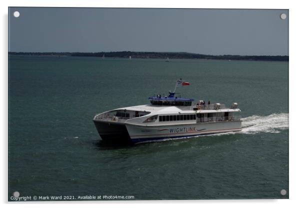 Portsmouth to Ryde Catamaran Acrylic by Mark Ward