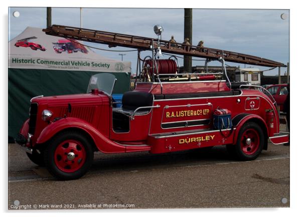 Dursley Fire Engine. Acrylic by Mark Ward