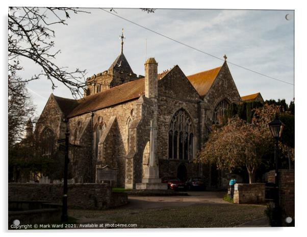 Church of St Mary in Rye Acrylic by Mark Ward