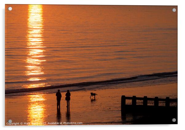 Sunset Sea. Acrylic by Mark Ward