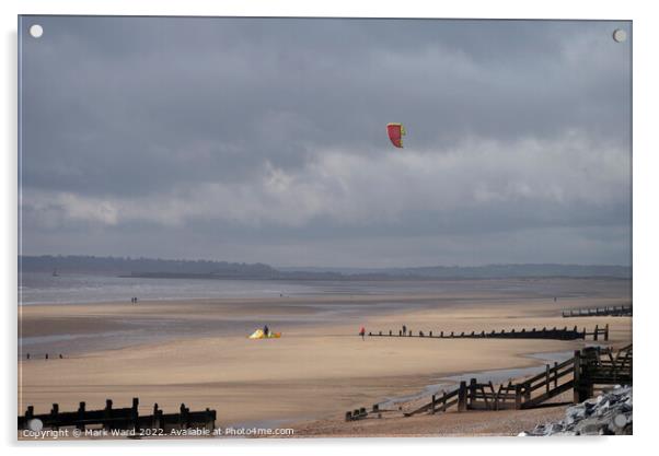 Camber Sands Exposed. Acrylic by Mark Ward