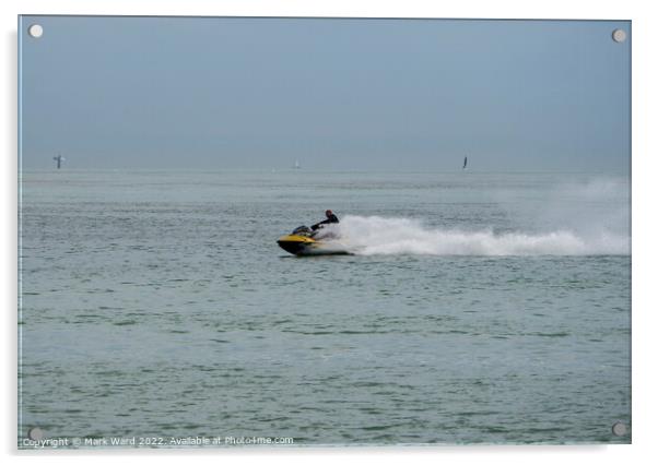 Jet Ski on the Pevensey Coast. Acrylic by Mark Ward