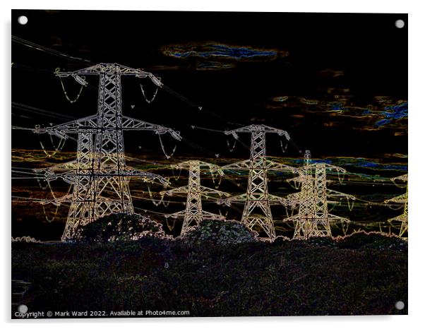 Prolific Pylons. Acrylic by Mark Ward