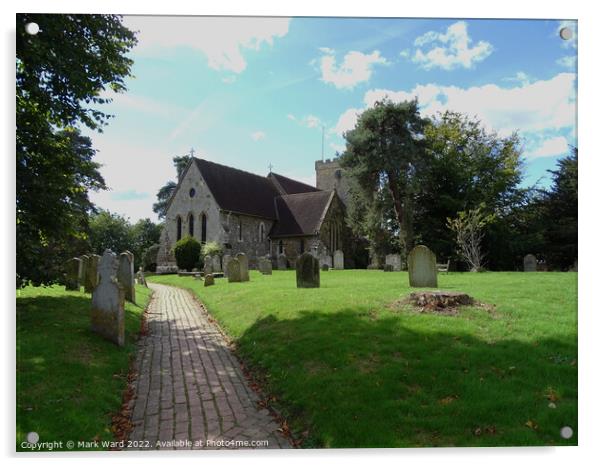 Hellingly Church  Of Saint Peter And Saint Paul in East Sussex Acrylic by Mark Ward
