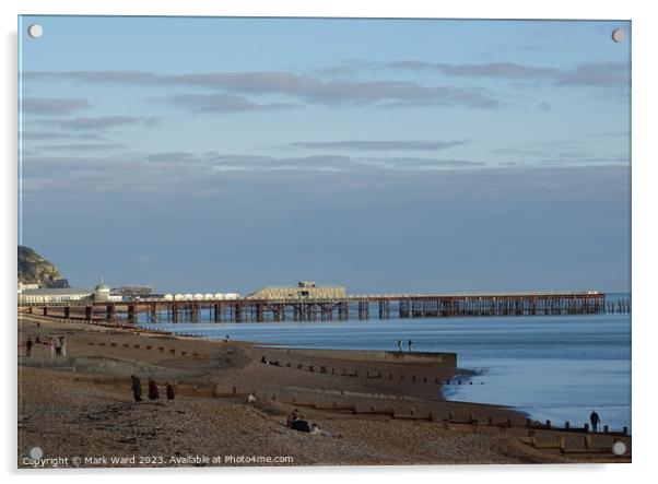 Hastings Pier in January. Acrylic by Mark Ward