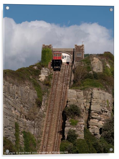 The Funicular Railway on the East Hill Acrylic by Mark Ward