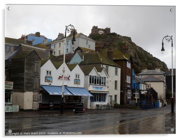 Rock-a Nore of Hastings. Acrylic by Mark Ward