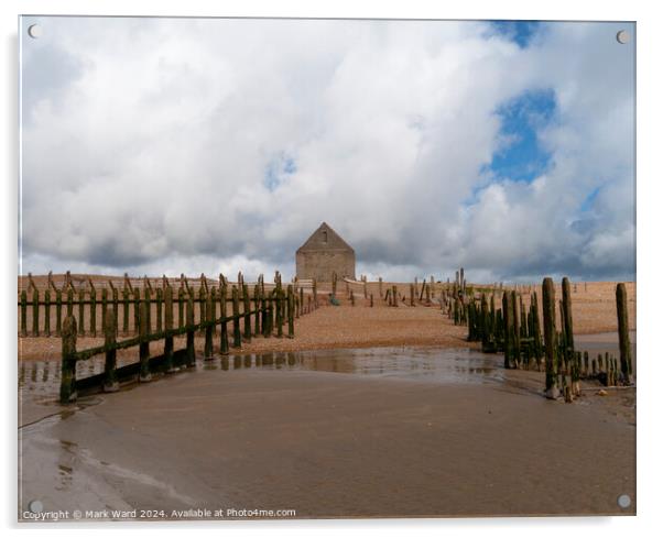 The remains of the Mary Stanford Lifeboat House in Rye. Acrylic by Mark Ward