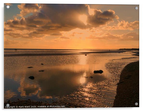 Sussex Coastal Sunset Acrylic by Mark Ward
