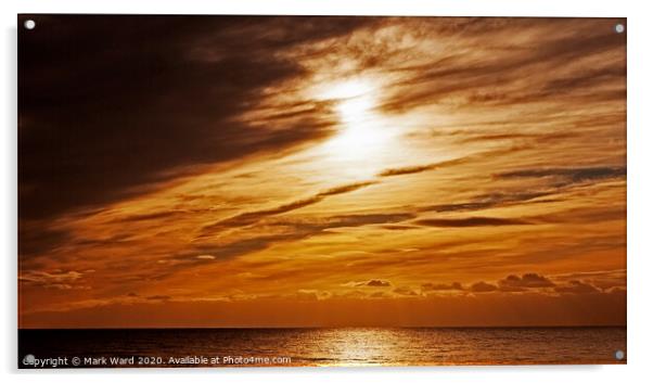 Sunset Over Rye Coast Acrylic by Mark Ward