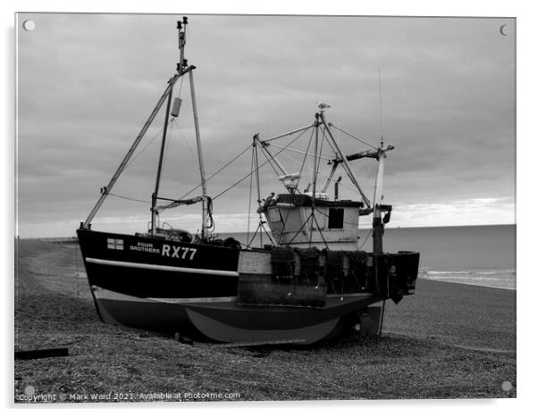 Hastings Fishing Boat. Acrylic by Mark Ward