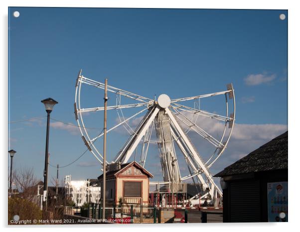 A Big Wheel Ideal for Social Distancing. Acrylic by Mark Ward