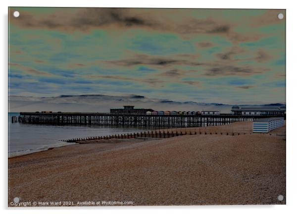 Hastings Pier 2021 Acrylic by Mark Ward