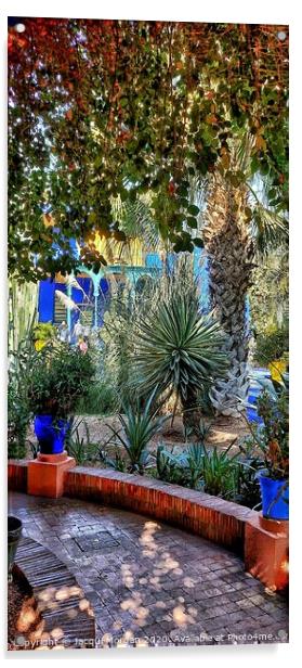 Jardin Majorelle  Acrylic by Jacqui Morgan