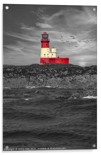 The Lighthouse on Farne Island  Acrylic by Jonny Gios