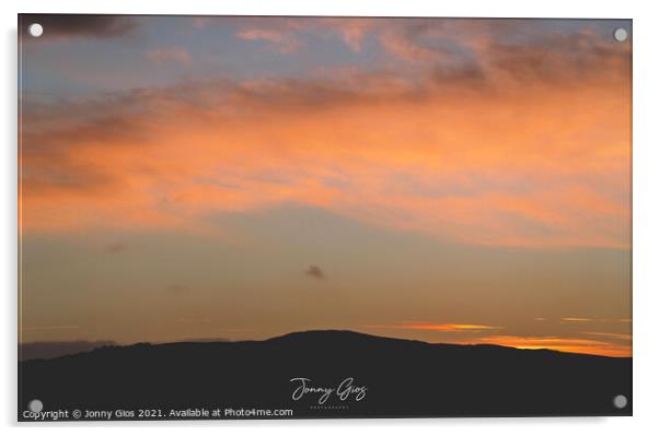 Sunrise over Benson Knott  Acrylic by Jonny Gios