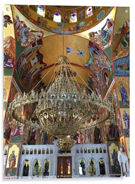 Agios Gerasimos monastery  Acrylic by Gaynor Ball