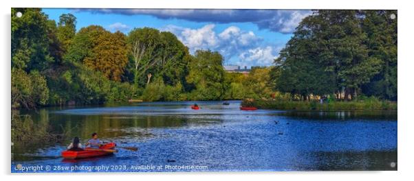Autumn Boating - (Panorama.) Acrylic by 28sw photography