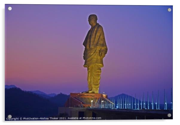 'The Statue of Unity' The world's tallest Statue  Acrylic by PhotOvation-Akshay Thaker