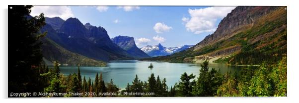 Glacier National Park view of St. Mary Lake Acrylic by PhotOvation-Akshay Thaker