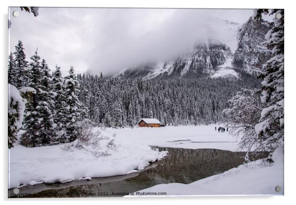 A spectacular Canadian winter landscape  Acrylic by PhotOvation-Akshay Thaker
