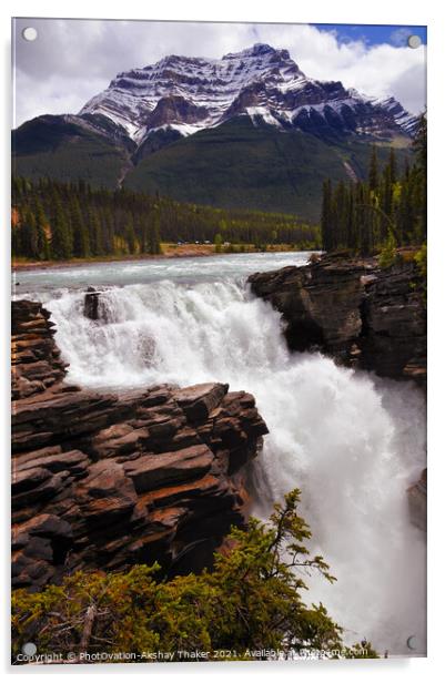 Athabasca Falls Acrylic by PhotOvation-Akshay Thaker