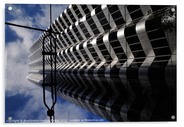Zebra crossing pattern. An architectural beauty. Acrylic by PhotOvation-Akshay Thaker