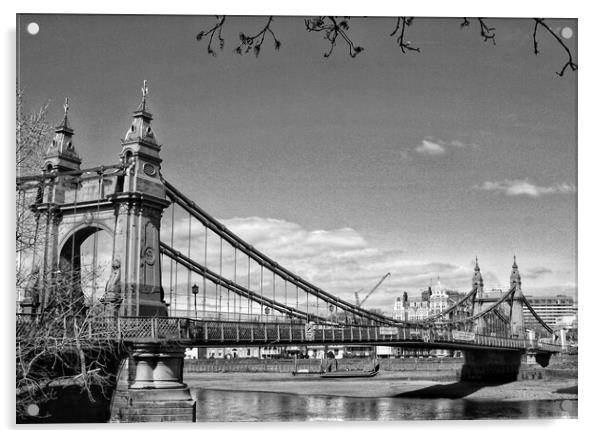 Hammersmith Bridge Acrylic by  