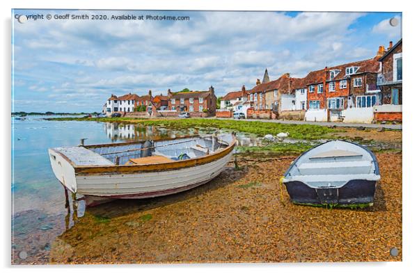 Bosham Village Quay - Painterly Acrylic by Geoff Smith