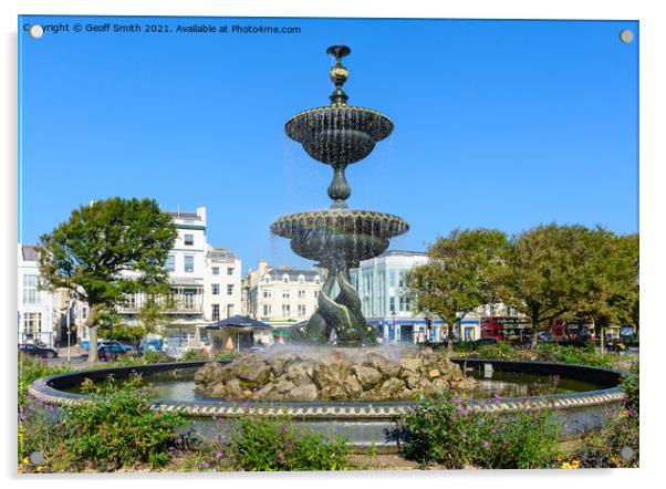 Victoria Fountain in Brighton Acrylic by Geoff Smith