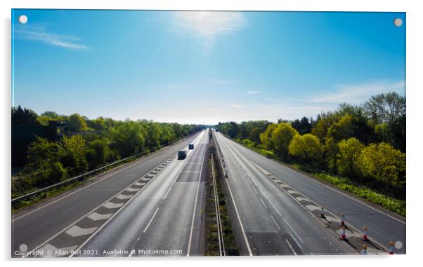 Quiet day A14 Looking East Acrylic by Allan Bell