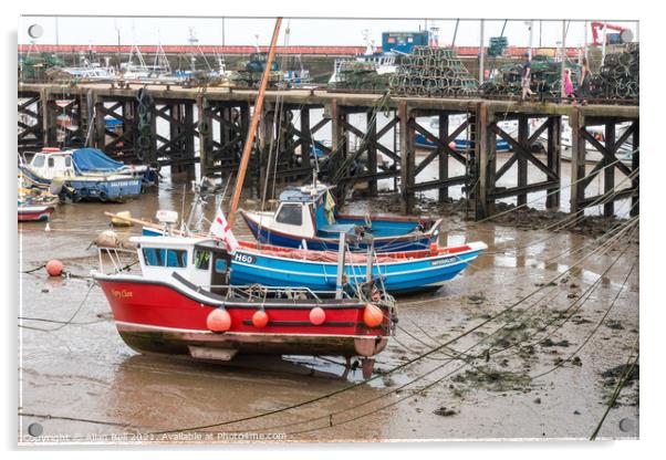 Fishing Boats at Low Tide Acrylic by Allan Bell